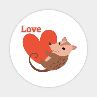 Love opossum Magnet